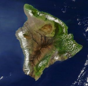 The Island of Hawai'i, USA. Credit: Image courtesy NASA.