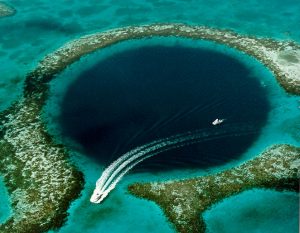 Great Blue Hole, Coast of Belize - a phenomenon of Karst topography. Credit: U.S. Geological Survey (USGS)