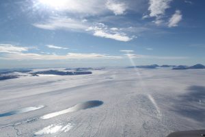 Researchers at The Ohio State University and their colleagues have discovered that the same hotspot that feeds Iceland's active volcanoes has been causing them to underestimate ice loss on Greenland. Credit: Photo of Zachariae Isbrae in northeast Greenland by Anders A Bjork, courtesy of The Ohio State