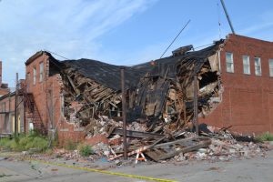 Representative Image: A collapsed building in Cushing, Oklahoma, after several 4.0-range quakes