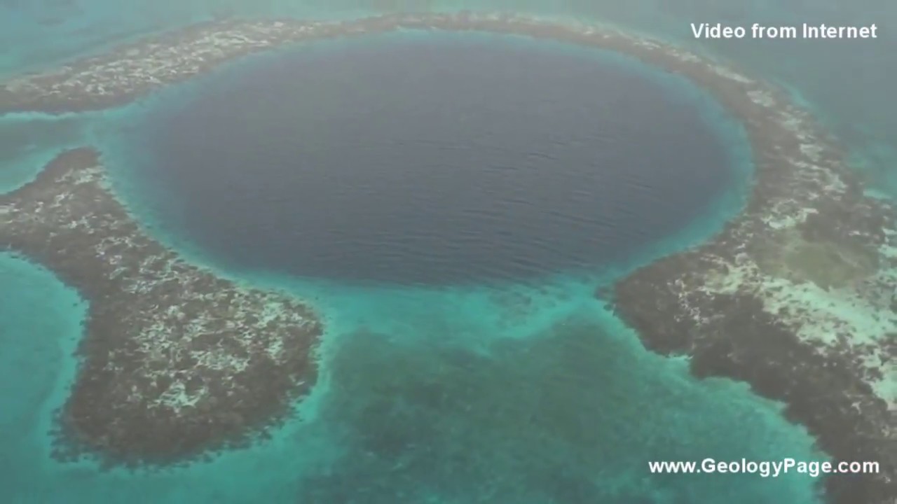 Amazing view for the Great Blue Hole from Helicopter | Geology Page