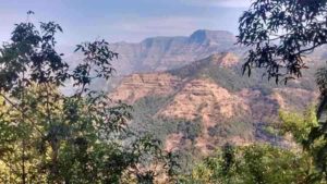 Layered lava flows within the Wai Subgroup from near Ambenali Ghat, Western Ghats.