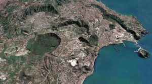 Multiple volcanic craters cover the 'Campi Flegrei' near Naples, Italy. A new method aims at forecasting where new vents will occur.
