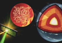 Researchers developed a technique that allows them to study the atomic arrangements of liquid silicates at the extreme conditions found in the core-mantle boundary. This could lead to a better understanding of the Earth's early molten days, which could even extend to other rocky planets. Credit: Greg Stewart/SLAC National Accelerator Laboratory