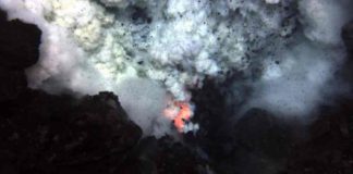 An Underwater Volcanic Eruption. Credit: NSF and NOAA