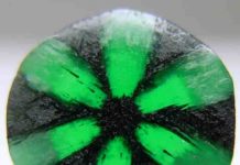 A Trapiche emerald from Muzo Mine, Colombia. Credit: Luciana Barbosa/Wikipedia