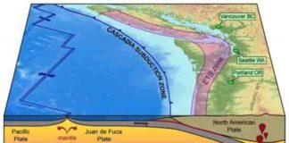 Map of the Cascadia subduction zone. Credit: Public Domain