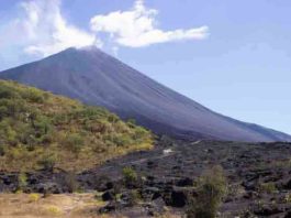 Scientists identified flank instability at Pacaya, an active volcano in Guatemala. Credit: Kirsten Stephens/Penn State