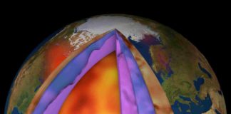 Despite ESA’s GOCE mission ending over seven years ago, scientists continue to use this remarkable satellite’s gravity data to delve deep and unearth secrets about our planet. Recent research shows how scientists have combined GOCE data with measurements taken at the surface to generate a new model of Earth’s crust and upper mantle. This is the first time such a model has been created this way – and it is shedding new light on the processes of plate tectonics. The new model produced in ESA’s 3D Earth study shows for the first time how dissimilar the sub-lithospheric mantle is beneath different oceans, and provides insight as to how the morphology and spreading rates of mid-oceanic ridges may be connected with the deep chemical and thermal structure. Credit: ESA/Planetary Visions)