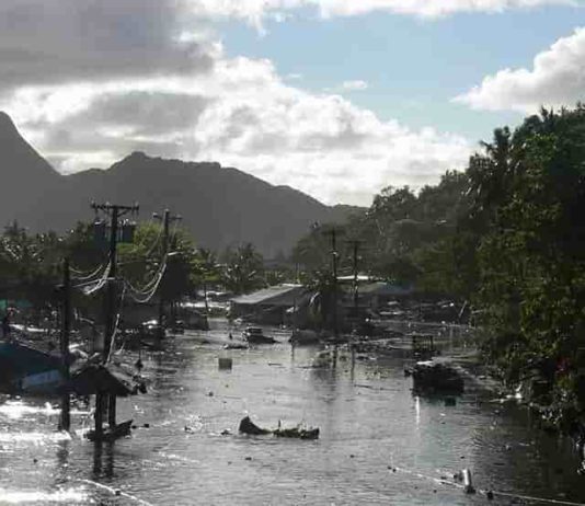 On September 29, 2009, a tsunami caused substantial damage and loss of life in American Samoa, Samoa, and Tonga. The tsunami was generated by a large earthquake in the Southern Pacific Ocean. Credit: NOAA