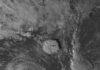 Taken by the Himawari 8 satellite, this red-filter visible image of a volcanic eruption in Tonga was taken on 15 January 2022 at 04:50 (UTC) 5:50 PM (Tonga Local Time). This volcanic eruption produced a 3.9 foot (1.2 meter) tsunami which struck Nukuʻalofa, the capital of Tonga. The volcano also triggered tsunamis across the Pacific Ocean affecting countries and territories like Fiji, Samoa, Wallis and Futuna, Vanuatu, New Zealand, Australia, Japan, Russia, the United States, Canada, Mexico, Chile and Ecuador, and explosions and the shockwave from the eruption could be heard as far as Alaska and Canada. Also visible in this image is the remnants of Tropical Cyclone Cody to the southwest. Credit: Japan Meteorological Agency/NASA SPoRT. CC BY 4.0