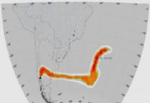 Earth from space: A gush of volcanic gas