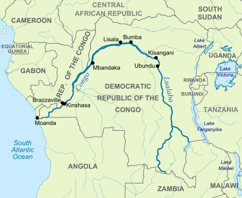 Map Of Africa With Congo River - Allene Madelina