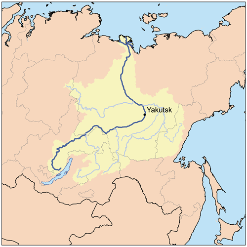 Lena River World Map