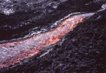 How a change in slope affects lava flows