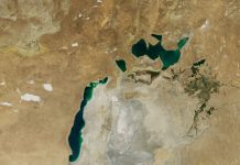 Eastern basin of the South Aral Sea completely dry for the first time in modern history