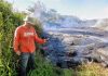 Lava creeps toward road on Hawaii’s Big Island