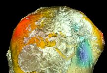 The “Potsdam gravity potato” shows variations in Earth’s gravity