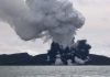 Tongan volcano creates new island