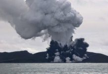 Tongan volcano creates new island