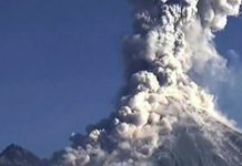 Time lapse of Mexico volcano eruption