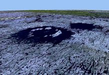 Double impact crater in Canada formed in two separate impacts