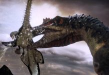 Spinosaurus fishes for prey