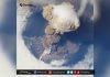 Sarychev Volcano Eruption snapped from Space, June 12, 2009