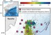 Migrating low-frequency tremors observed at shallow subduction interface