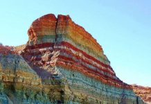 Rainbow Sediment Stratum, Oued Metlili Ghardaia, Algeria