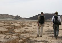 Surface fractures as magma moves