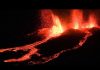 Reunion island volcano erupts in fiery display