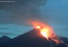 Lava Eruption at Colima Volcano, Mexico