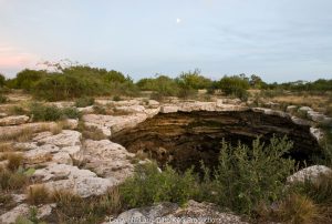 Devil's Sinkhole bat cave at Devil's Sinkhole State Natural Area at Rockspring, Texas