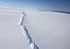 West Antarctic ice shelf breaking up from the inside out