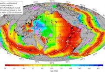 Breakup of supercontinent Pangea cooled mantle and thinned crust