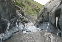 Determining erosion rates via painting