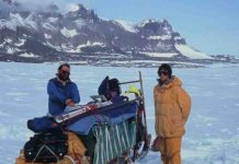 Fish fossil hunter poles apart