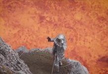 Taking Selfie at Crater Base