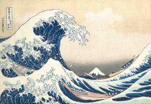 Researchers also want to encourage the locals to develop practical evacuation plans to help them feel less pessimistic about their survival odds. Credit: Katsushika Hokusai