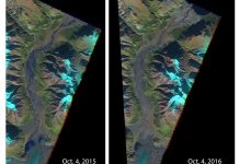 Retreating Yukon glacier caused a river to disappear