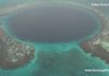 Amazing view for the Great Blue Hole from Helicopter