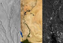 Rivers on three worlds tell different tales