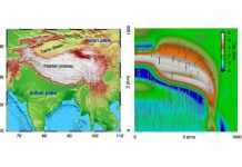 Strength of tectonic plates may explain shape of the Tibetan Plateau