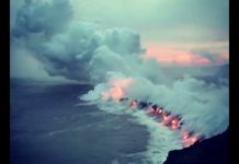 Lava flow at Hawaii Ocean Entry