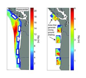 Simulation parameters for the scenario that generated the least shaking in the Seattle area.