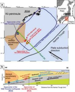 This is a location map showing fault planes of the 2016 earthquake