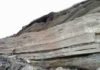Colorado River’s connection with the ocean was a punctuated affair Bioclastic limestone and cross-bedded conglomerate are visible in exposed rocks at Marl Wash in the Bouse Formation, south of Blythe, California