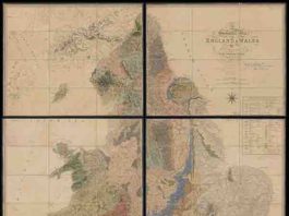 A Geological Map of England and Wales’, 1819, George Bellas Greenough (1778-1855)
