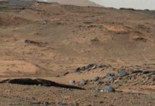 Ice shapes the landslide landscape on Mars This image from NASA's Mars Curiosity rover shows the Amargosa Valley, on the slopes leading up to Mount Sharp on Mars